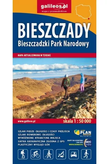 Bieszczady - Bieszczadzki PN - mapa 1:50 000
