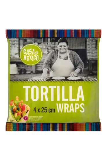 Casa De Mexico Placek pszenny tortilla 25 cm 4 x 60 g