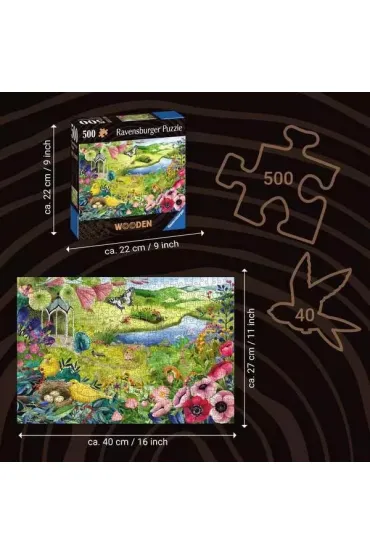 Puzzle drewniane 500 el. Dziki ogr�d Ravensburger