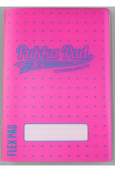 Zeszyt A5 Pukka Pad Flex Neon Pink kratka 60 kartek