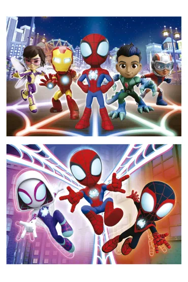 Puzzle drewniane 2x16 el. Spidey i Super-Kumple Educa