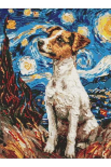 Diamentowa mozaika - Magiczny Jack Russell 30x40cm