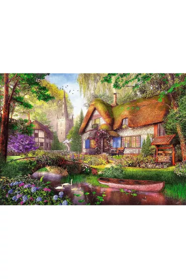 Puzzle 1000 el. Urocza chatka w lesie Trefl