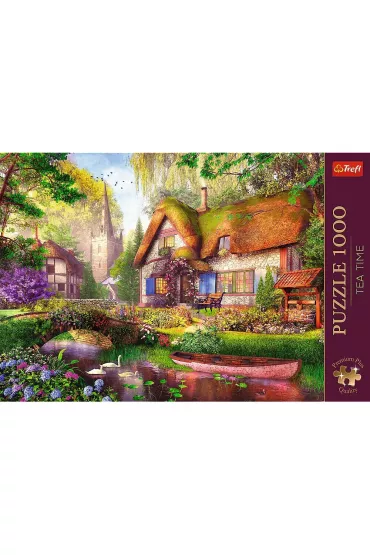 Puzzle 1000 el. Urocza chatka w lesie Trefl