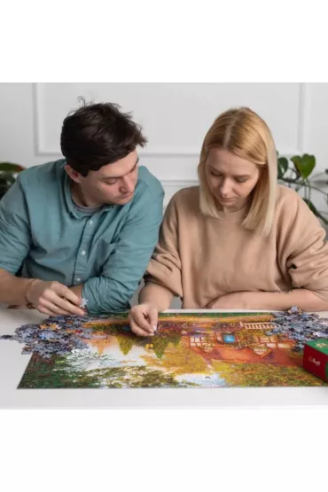 Puzzle 1000 el. Urocza chatka w lesie Trefl