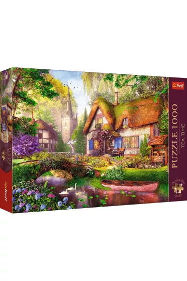 Puzzle 1000 el. Urocza chatka w lesie Trefl