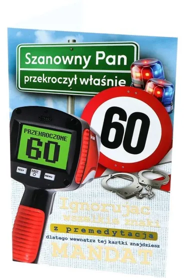 Yeku Karnet z mandatem 60 urodziny m�skie