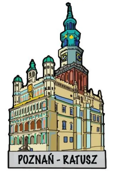 Magnes ART Pozna� - drewniany MIX