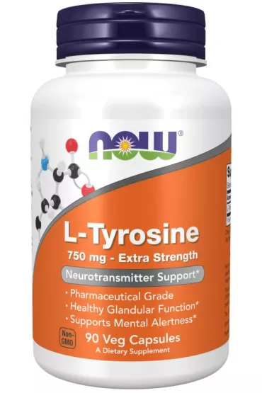 Now Foods L-Tyrosine 750 mg Suplement diety 90 kaps.