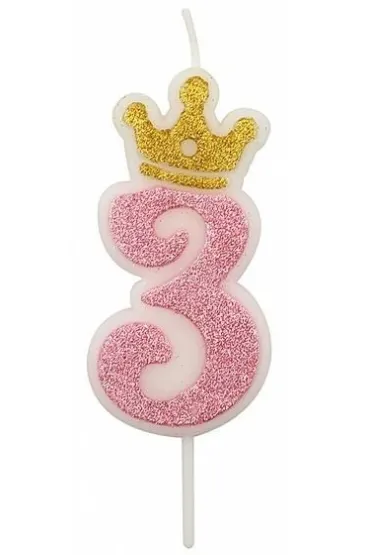 �wieczka 3 r�owa 6,8cm PARTY GO
