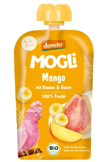 Mogli Mus banan - guawa - mango bez dodatku cukrw od 1 roku demeter 100 g Bio