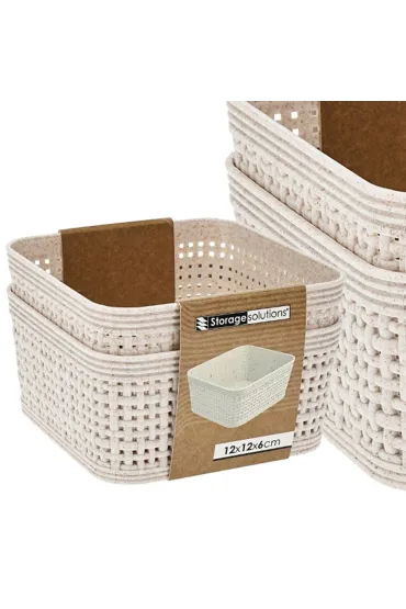 Storage Solutions Koszyki do przechowywania beowe 12x12x6 cm