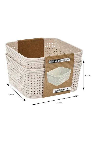 Storage Solutions Koszyki do przechowywania beowe 12x12x6 cm