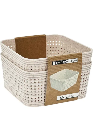 Storage Solutions Koszyki do przechowywania beowe 12x12x6 cm