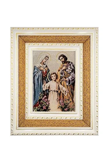 Obraz Haftowany �wi�ta Rodzina podw�jna rama 38x32
