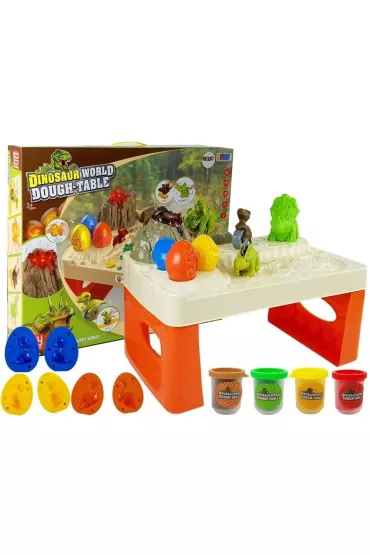 Ciastolina ze sto�em i akcesoriami dinozaury LeanToys