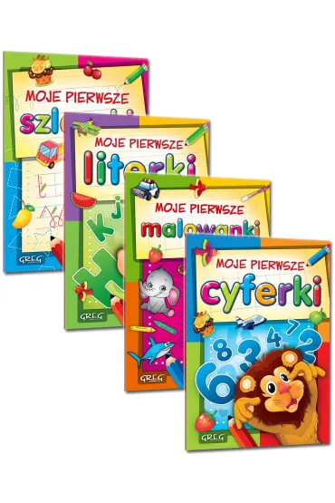 Pakiet Moje pierwsze: Szlaczki, Literki, Malowanki, Cyferki