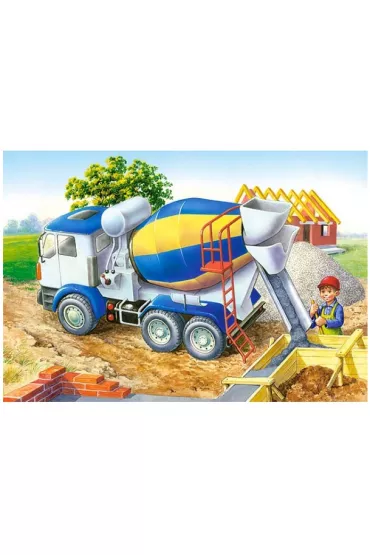 Puzzle 60 el. Betoniarka plac budowy Castorland