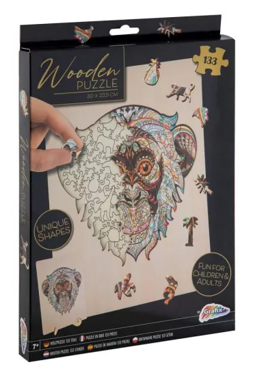 Puzzle drewniane 132 Unikalne Kszta�ty Ma�pka Grafix
