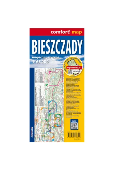 Bieszczady laminowana mapa turystyczna 1:65 000