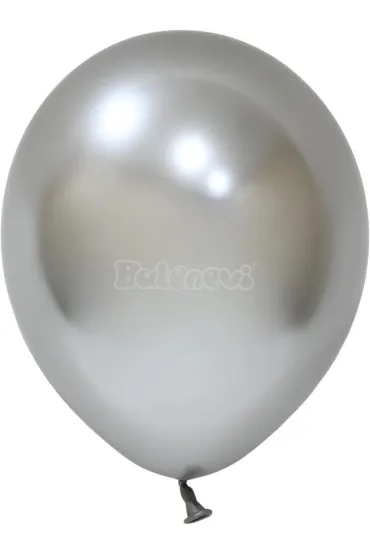 GoParty Balony lateksowe Chrome srebrne 25cm 50 szt