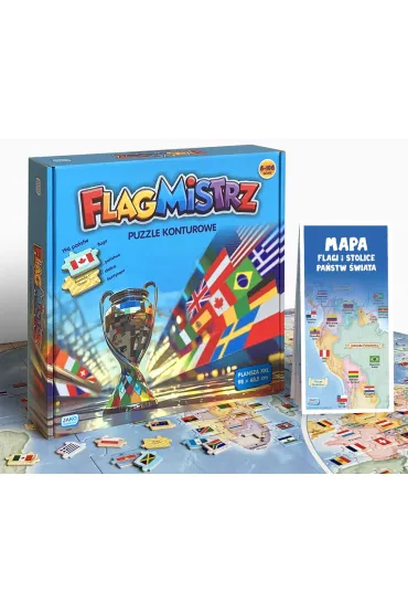 GRA FLAGMISTRZ PUZZLE KONTUROWE PUD Jako