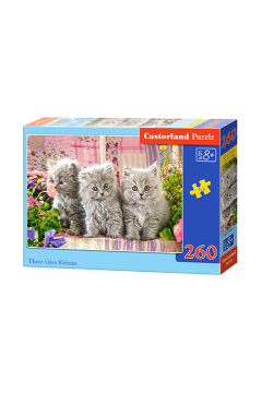 Puzzle 260 el. Three Grey Kittens Castorland