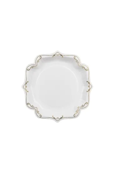 PartyDeco Talerzyki papierowe dekoracyjne bia�e 26cm 6 szt.