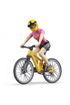 Figurka kolarki z rowerem grskim