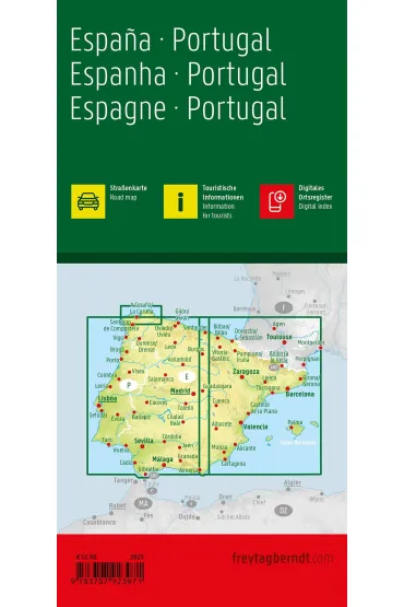 Mapa Hiszpania Portugalia 1:700 000