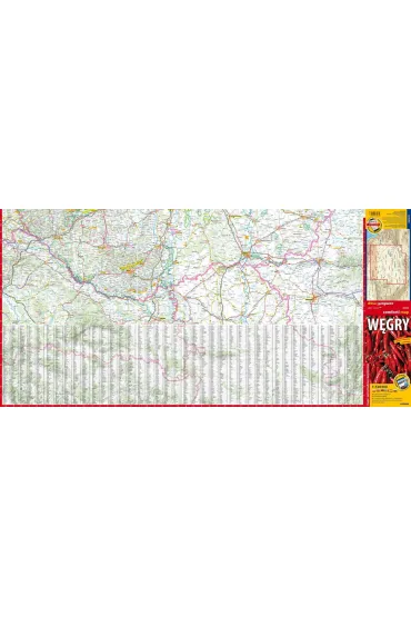 W�gry mapa samochodowa 1:520 000 laminat 2024