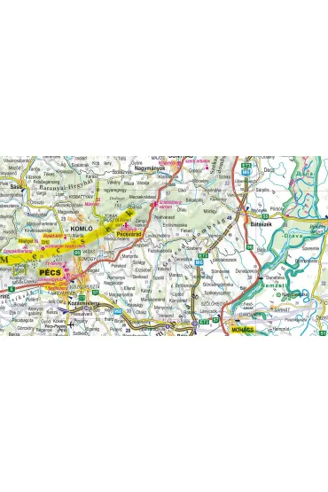 W�gry mapa samochodowa 1:520 000 laminat 2024