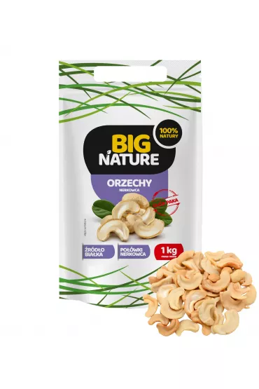 Big Nature Orzechy nerkowca Powki Dua Paka 1 kg