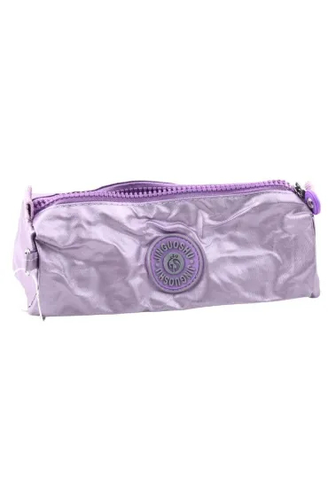 LeanToys Pi�rnik szkolny jednokomorowy fioletowy 21.5cm