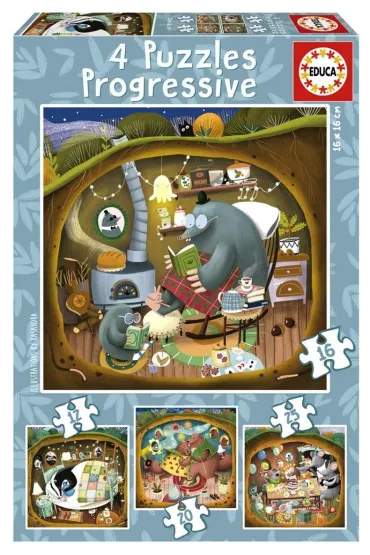 Puzzle 4w1 Le�ne opowie�ci Educa