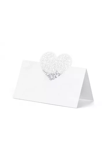 PartyDeco Wizyt�wki na st� serce 9x6.5 cm