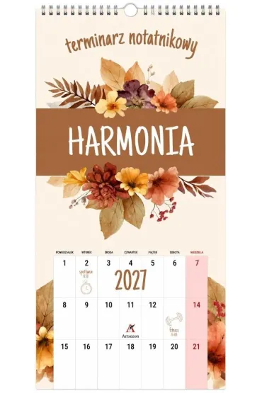 Kalendarz 2027 notatnikowy Harmonia