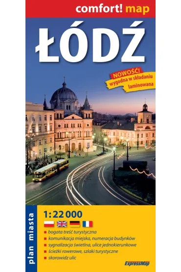 ��d�. Plan miasta. Laminowany. 1:22 000