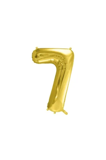 PartyDeco Balon foliowy 7 jasny z�oty 72cm