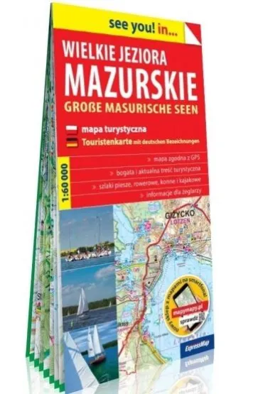 see you! In? Mapa turystyczna Wielkie Jeziora Mazurskie 1:60 000