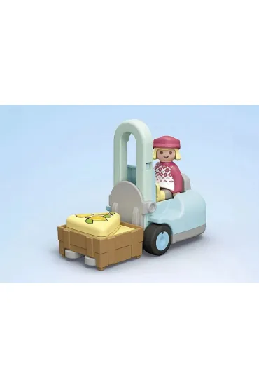 Playmobil junior Ekologiczny Stragan z w�zkiem wid�owym  71691