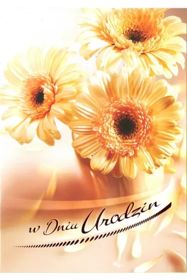 Art Nuvo Karnet B6 Kwiaty - W dniu urodzin