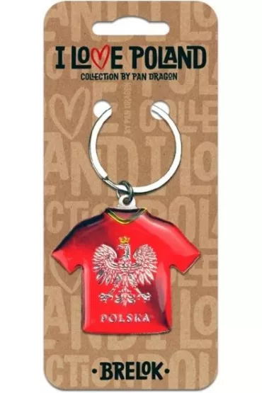 Pan Dragon Brelok Polska koszulka - i love poland A
