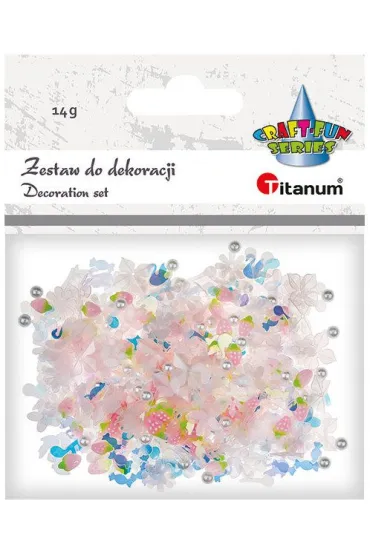 Titanum Zestaw pere�ki cekiny r�owe 14g
