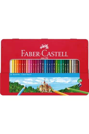 Faber-Castell Kredki zamek opakowanie metalowe 36 szt.
