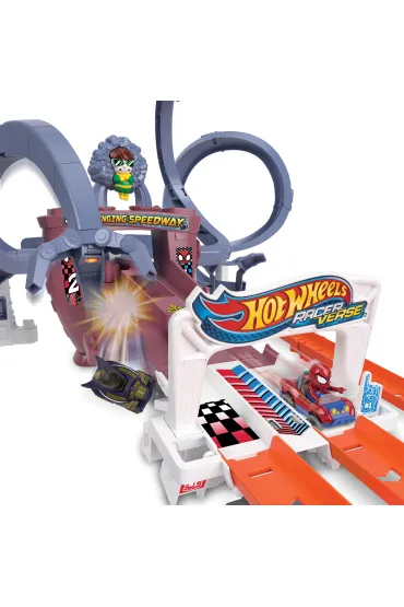Hot Wheels Marvel Spiderman tor Races Verse HPL34 Mattel