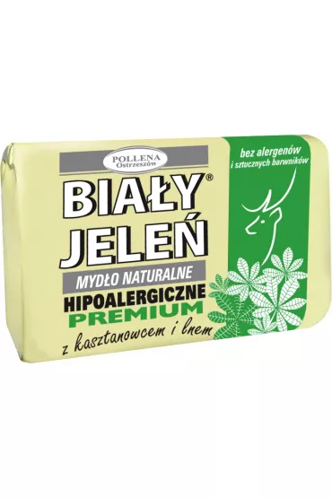 Bia�y Jele� Hipoalergiczny Premium myd�o naturalne Kasztanowiec & Len 100 g