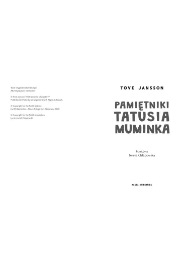 Pami�tniki Tatusia Muminka - Tove Jansson