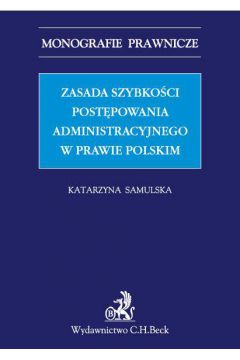 eBook Zasada szybkoci postpowania administracyjnego w prawie polskim pdf