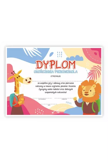 LearnHow Dyplom A4 ukoczenia przedszkola 30szt